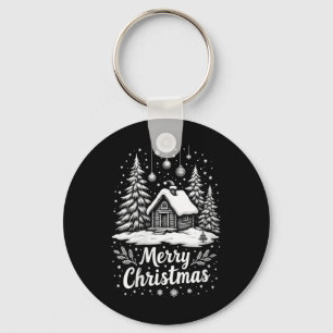 Frauen frohe Weihnachts-Haus Niedlich Matching Fam Schlüsselanhänger