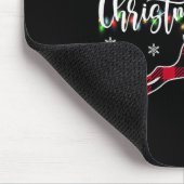 Frauen Frohe Weihnachts Reindeer Buffalo Kariert R Mousepad (Ecke)