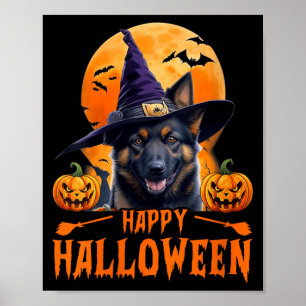 Frauen Frohes Halloween Hund 1 Poster