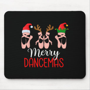 Frauen Frohes Tanzen Weihnachten Ballett Tänzerin  Mousepad