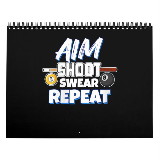 Frauen Funny Aim Pool Player Geschenk Billiardball Kalender (Titelbild)