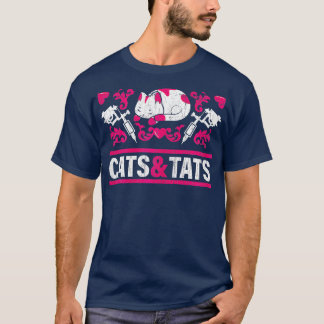 Frauen Funny Cats und Tats Geschenk Tattoo Tinte T T-Shirt