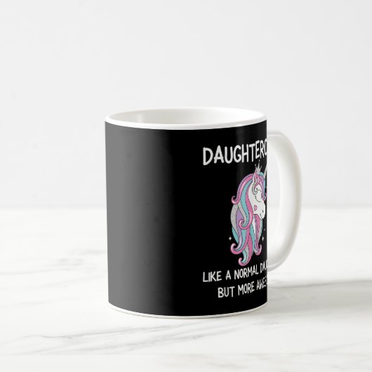 Frauen Funny Daughtercorn Einhorn Kostümtochter Kaffeetasse (VorderseiteRechts)