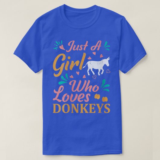 Frauen Funny Donkey Tier Lover Nur ein Mädchen, da T-Shirt (Design vorne)