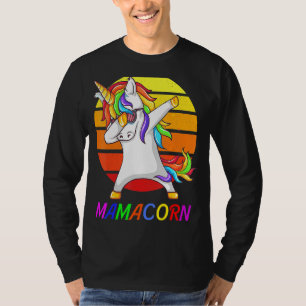 Frauen Funny Mamacorn Einhorn Kostüme Mama Mutter T-Shirt