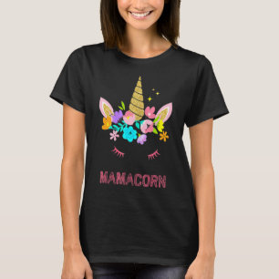 Frauen Funny Mamacorn Einhorn Kostüme Mama Mutter T-Shirt