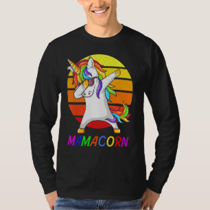 Frauen Funny Mamacorn Einhorn Kostüme Mama Mutter T-Shirt