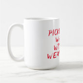 Frauen Funny Pickleball, wo die Gewinner lächeln Kaffeetasse (Links)