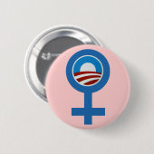 FRAUEN FÜR BARACK OBAMA KAMPAGNEN-KNOPF BUTTON (Vorne & Hinten)