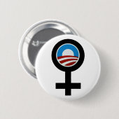 FRAUEN FÜR BARACK OBAMA KAMPAGNEN-KNOPF BUTTON (Vorne & Hinten)