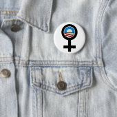 FRAUEN FÜR BARACK OBAMA KAMPAGNEN-KNOPF BUTTON (Beispiel)