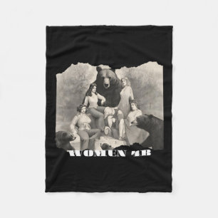 Frauen für Bären 4b Bewegung Weibliche Macht Fleecedecke