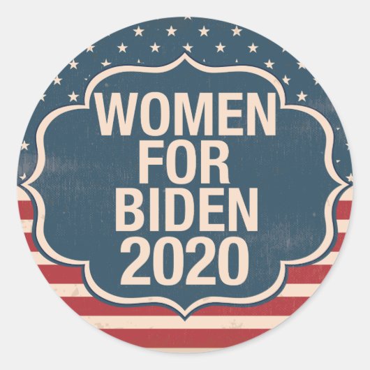 Frauen für den Biden 2020 Runder Aufkleber (Vorderseite)