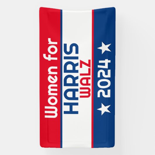 Frauen für Harris Walz 2024 Big Banner (Vertikal)