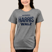 Frauen für Harris Walz Tri-Blend Shirt (Vorderseite)
