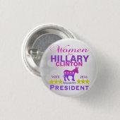 Frauen für Hillary Clinton-Präsidenten Button (Vorne & Hinten)