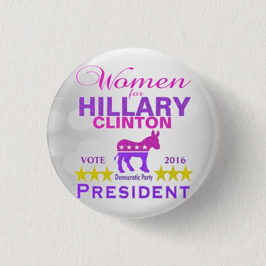 Frauen für Hillary Clinton-Präsidenten Button (Vorderseite)