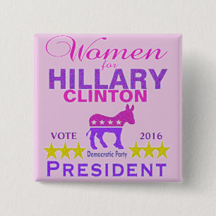 Frauen für Hillary Clinton-Präsidenten Think Pin Button