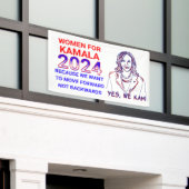 Frauen für Kamala Harris 2024 Wahl Banner (Äußeres Gebäude)