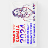 Frauen für Kamala Harris 2024 Wahl Banner (Vertikal)