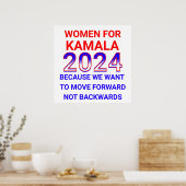 Frauen für Kamala Harris 2024 Wahl Poster (Küche)
