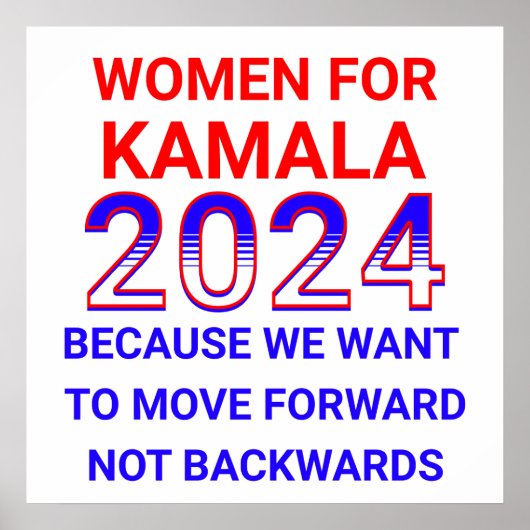 Frauen für Kamala Harris 2024 Wahl Poster (Vorne)