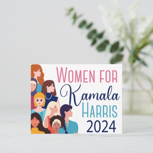 Frauen für Kamala Harris 2024 Wahl Postkarte (Stehend Vorderseite)