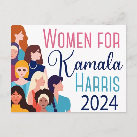 Frauen für Kamala Harris 2024 Wahl Postkarte (Vorderseite)