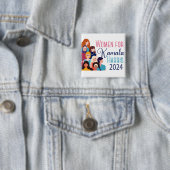 Frauen für Kamala Harris 2024-Wahlkampftopf Button (Beispiel)