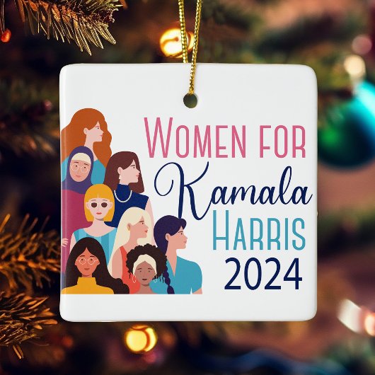 Frauen für Kamala Harris 2024 Weihnachten Keramikornament