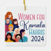 Frauen für Kamala Harris 2024 Weihnachten Keramikornament (Vorderseite)