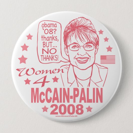 Frauen für McCain Palin 2008 Button (Vorderseite)
