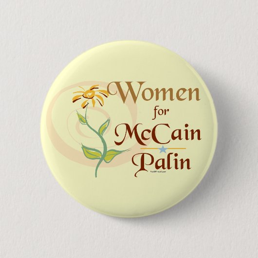 Frauen für McCain/Palin Knopf Button (Vorderseite)