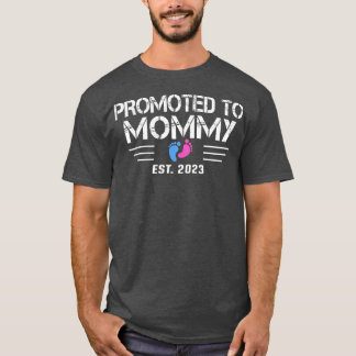 Frauen für Mommy Est 2023 Rosa oder Blue Ge T-Shirt