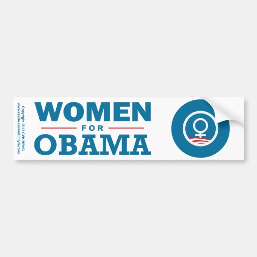 Frauen für Obama Autoaufkleber (Vorne)