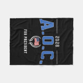 Frauen für Präsident Alexandria Ocasio-co 2028 Fleecedecke (Vorderseite (Horizontal))