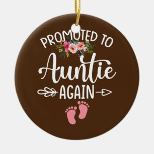 Frauen für Tante wieder Blume New Auntie befördert Keramik Ornament