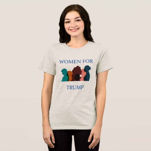Frauen für Trump Tri-Blend Shirt (Vorderseite voll)