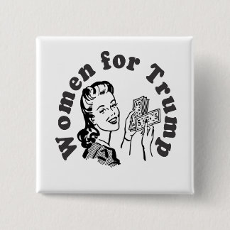 Frauen für Trumpf - Geld-Dollar Donald Button