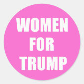 Frauen für Trumpf Runder Aufkleber (Vorderseite)