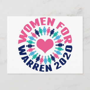 Frauen für Warren 2020 Postkarte