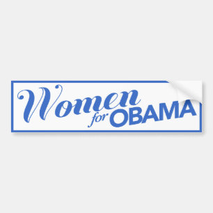 Frauen für weißen/blauen Autoaufkleber Obama