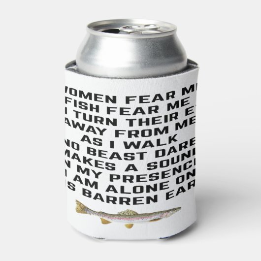Frauen fürchten mich, Fische fürchten mich Dosenkühler (Kanne Vorderseite)