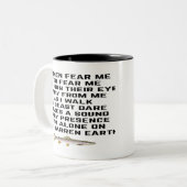 Frauen fürchten mich, Fische fürchten mich Zweifarbige Tasse (Vorderseite Links)