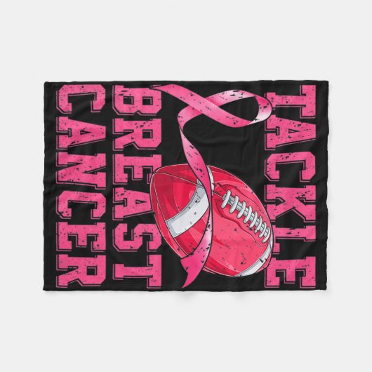 Frauen Fußball bekämpfen Brustkrebs Bewusstsein ro Fleecedecke (Vorderseite (Horizontal))