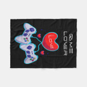 Frauen Gamer Couple Liebe Gamepad Spaß Theme Fleecedecke (Vorderseite (Horizontal))