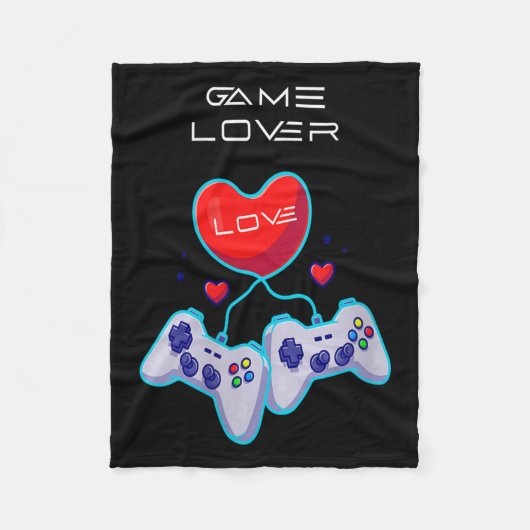 Frauen Gamer Couple Liebe Gamepad Spaß Theme Fleecedecke (Vorderseite)