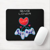 Frauen Gamer Couple Liebe Gamepad Spaß Theme Mousepad (Mit Mouse)