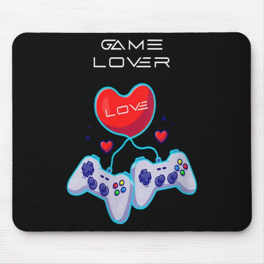 Frauen Gamer Couple Liebe Gamepad Spaß Theme Mousepad (Vorne)
