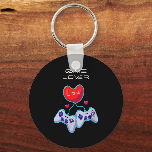 Frauen Gamer Couple Liebe Gamepad Spaß Theme Schlüsselanhänger (Vorderseite)